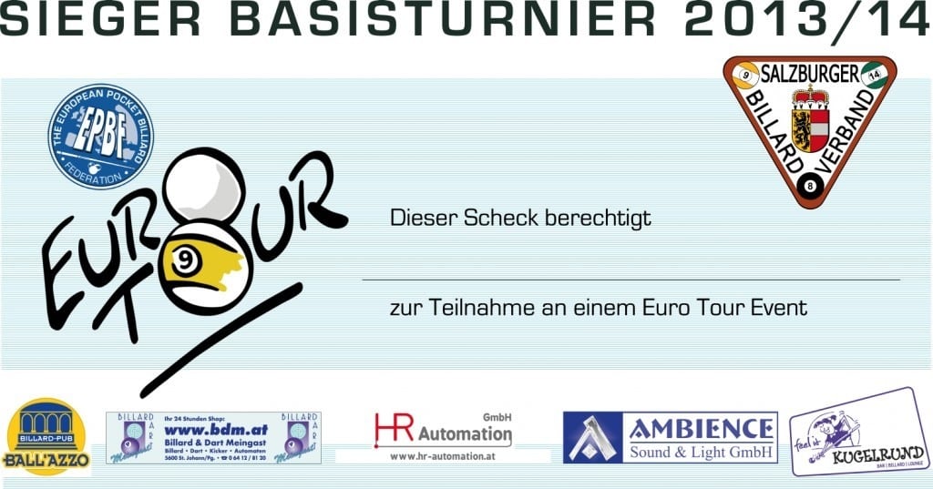 EuroTour Ticket - Gewinn SBV - Winfried Krenn